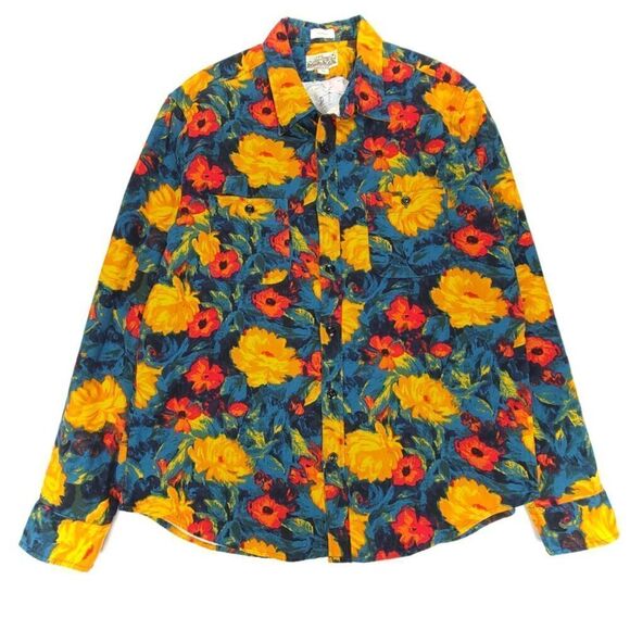 NEW J Crew Midweight Flannel Workshirt Button Down Long Sleeve Mens Large Floral